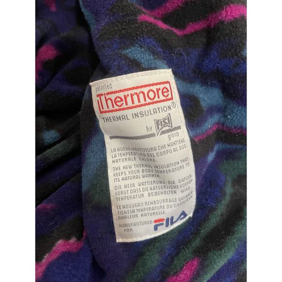 Vintage Fila Team Italia Ski Jacket Coat Hooded Retro Thermore Size 46 - Picture 14 of 15